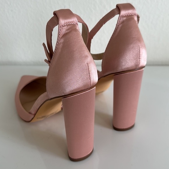 Lulus Syngo Rose Gold Satin Pointed-Toe Ankle Strap Pumps - Picture 6 of 8